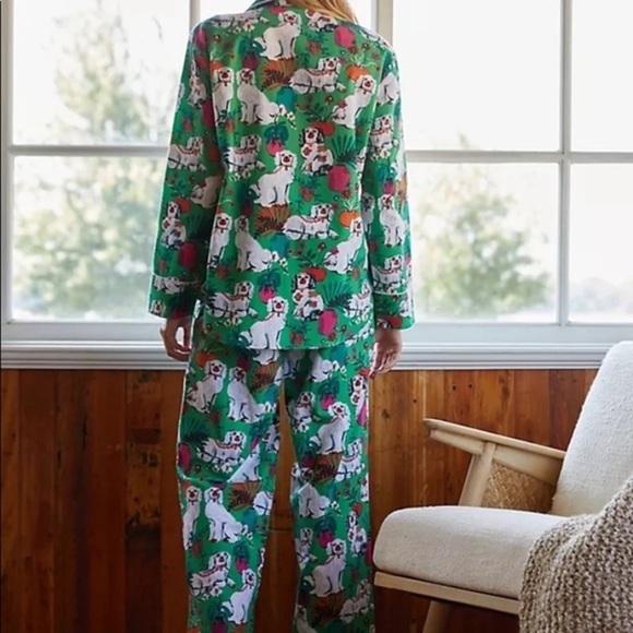 Anthropologie Puppy  Print Pajama Set XS - Picture 2 of 5